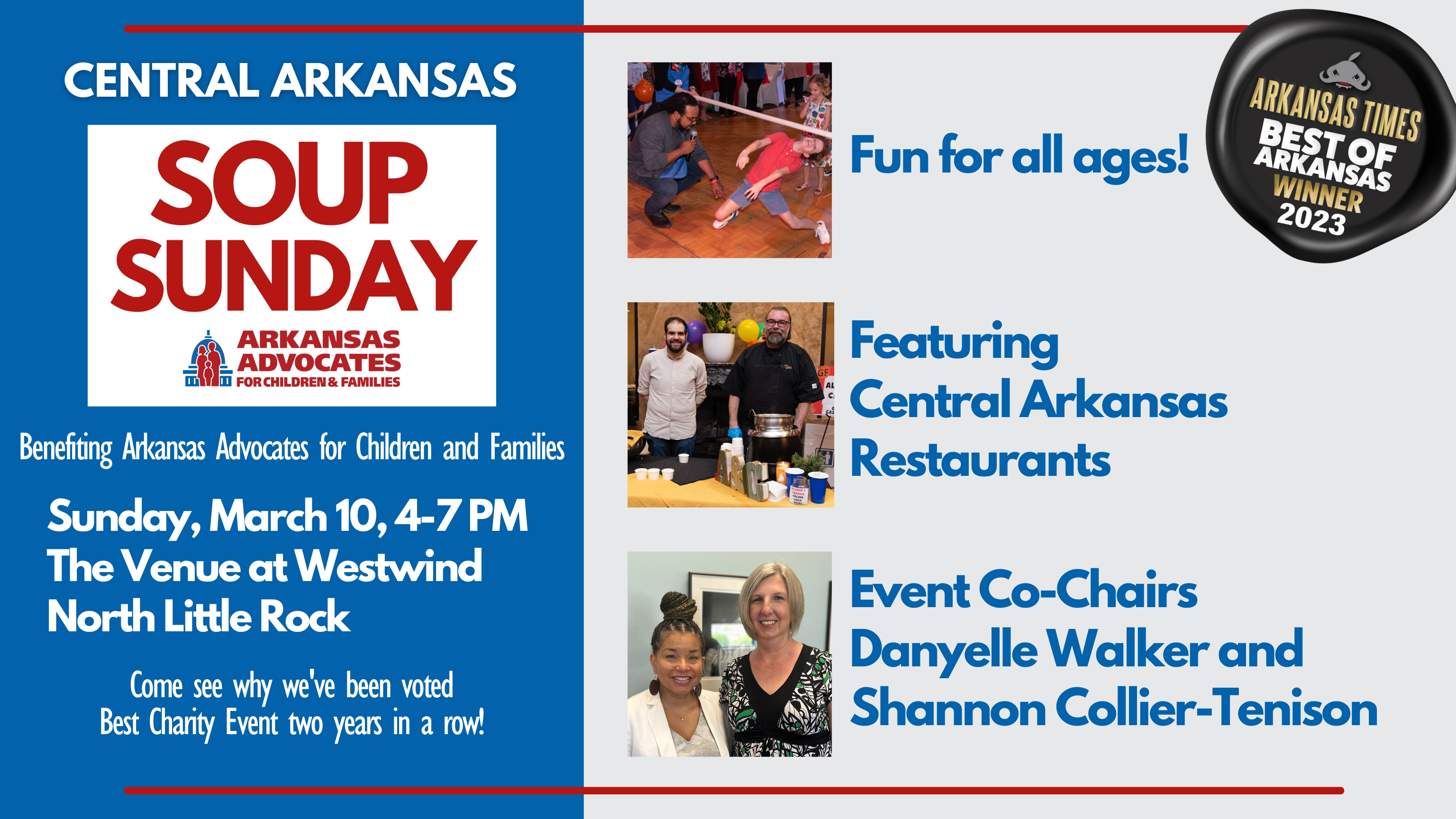 Central Arkansas Soup Sunday 2024 Arkansas Advocates for Children and