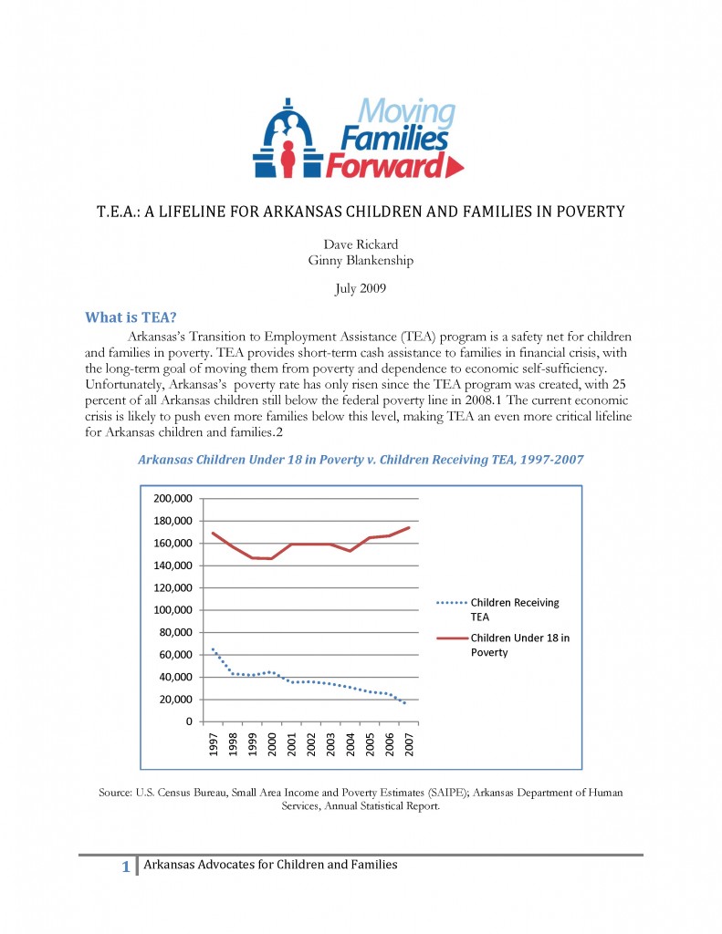 Background on TANF in Arkansas Arkansas Advocates for Children and