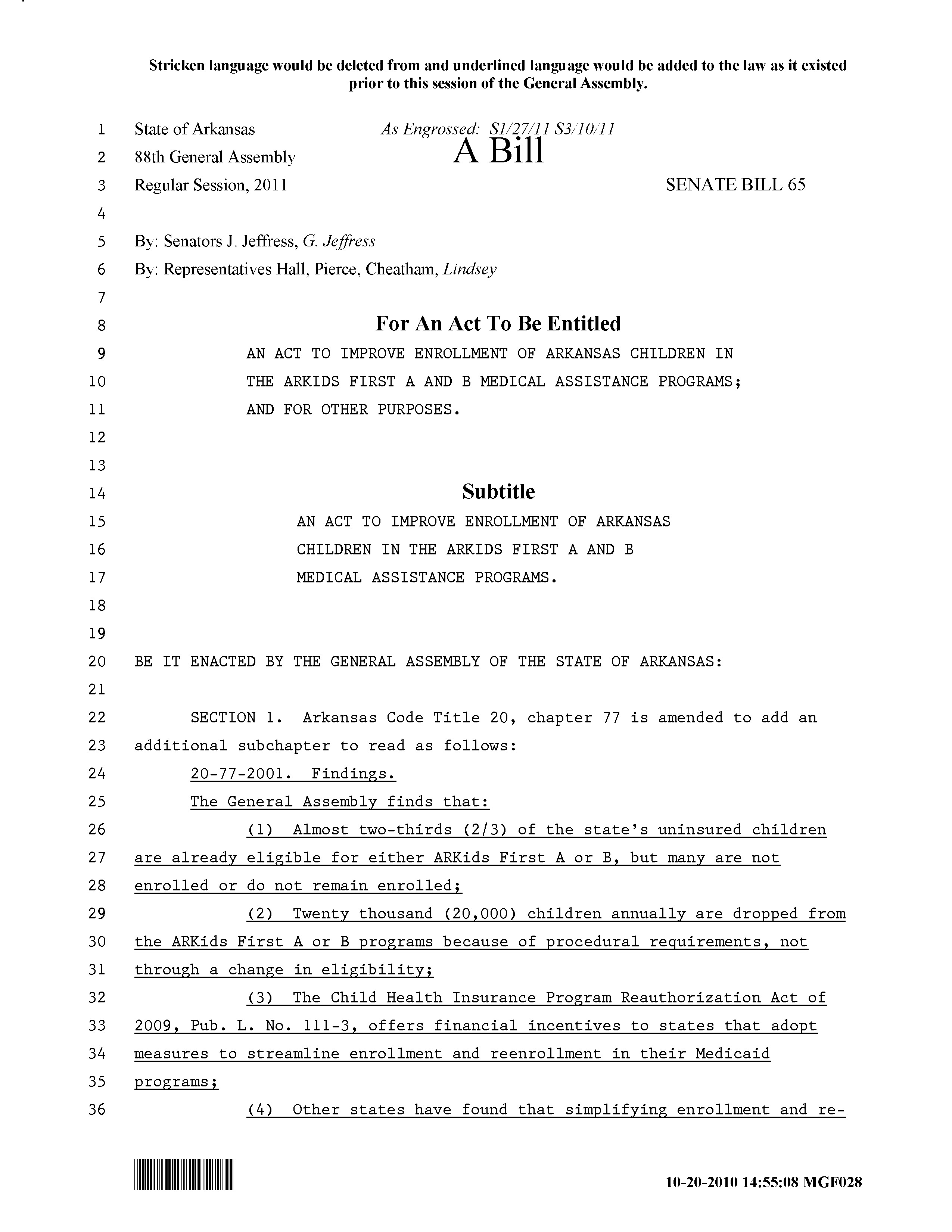 Cutting red tape in arkids first now act 771 arkansas advocates for