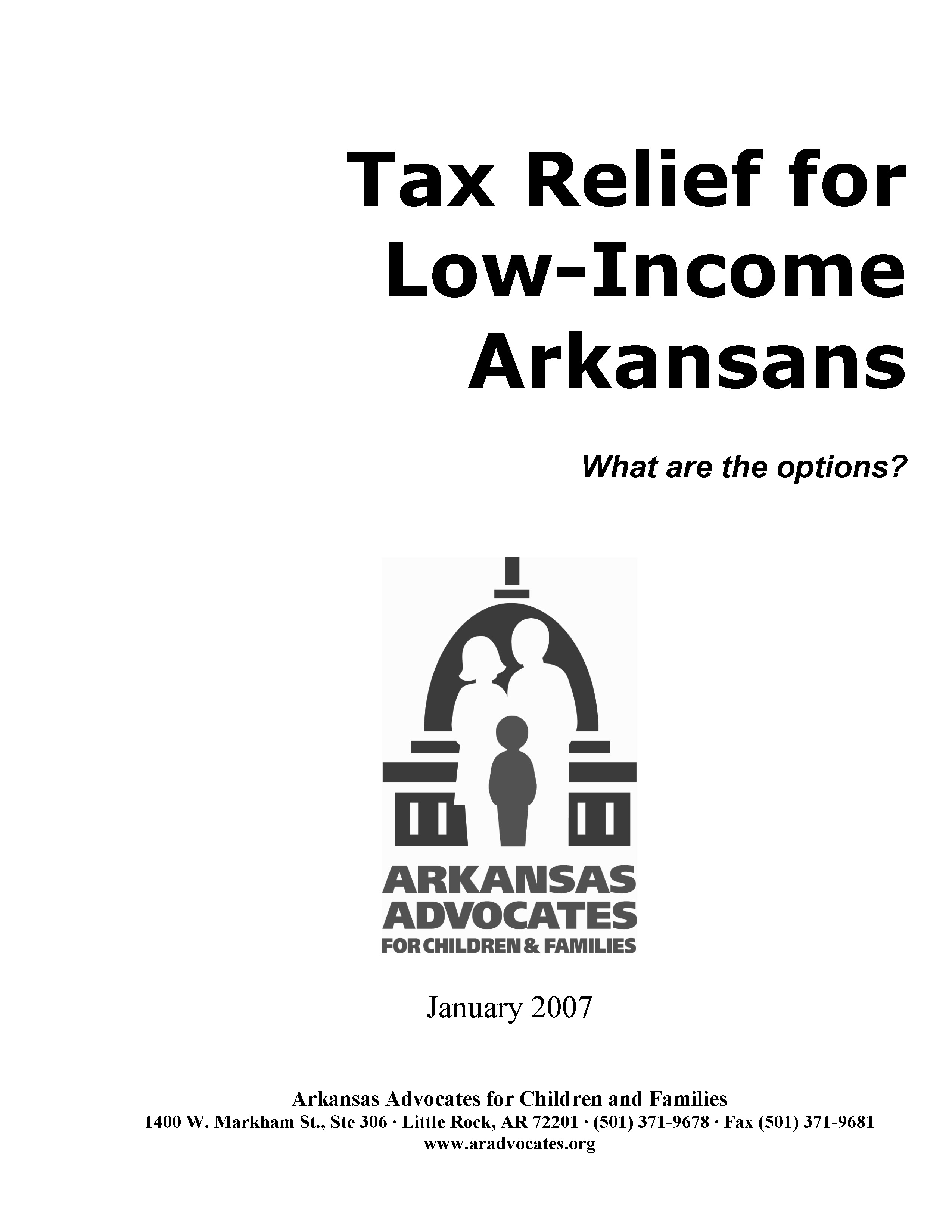 Tax Relief for Arkansans What Are the Options? Arkansas